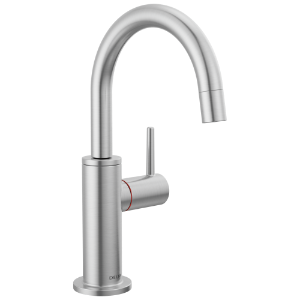 DELTA® 1930LF-H-AR Contemporary Round Instant Hot Water Dispenser, Commercial/Residential, 1.5 gpm Flow Rate, 360 deg Swivel Spout, Arctic Stainless, 1 Handles