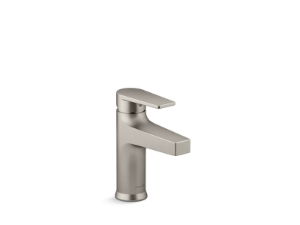 Kohler® 37885-4-BN Taut Bathroom Sink Faucet, 1.2 gpm Flow Rate, 3-1/2 in H Spout, 1 Handle, Clicker Drain, 1 Faucet Holes, Vibrant Brushed Nickel
